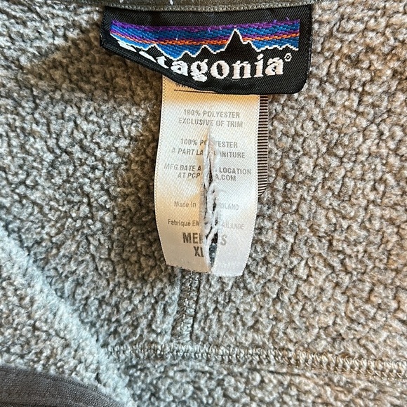 Patagonia Men's Better Sweater 1/4 Zip Fleece Gray Size XL - Picture 8 of 10